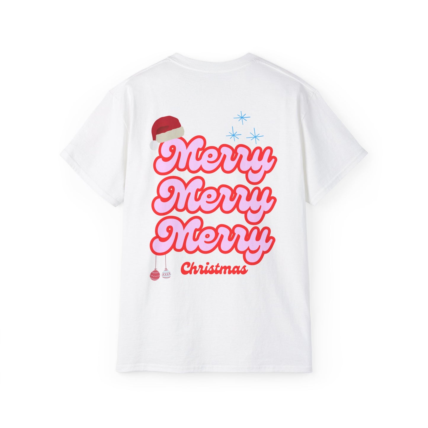 Weihnachtliches T-Shirt – Pink Edition: Merry Merry Merry Christmas