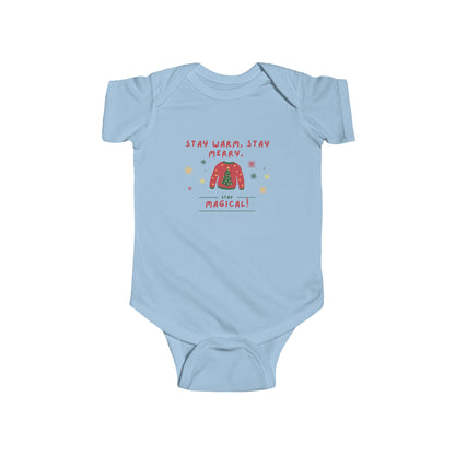 Baby Bodysuit – ‚Stay Warm, Stay Merry, Stay Magical‘ für die Weihnachtszeit