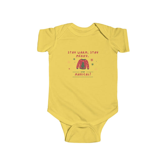 Baby Bodysuit – ‚Stay Warm, Stay Merry, Stay Magical‘ für die Weihnachtszeit