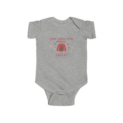 Baby Bodysuit – ‚Stay Warm, Stay Merry, Stay Magical‘ für die Weihnachtszeit