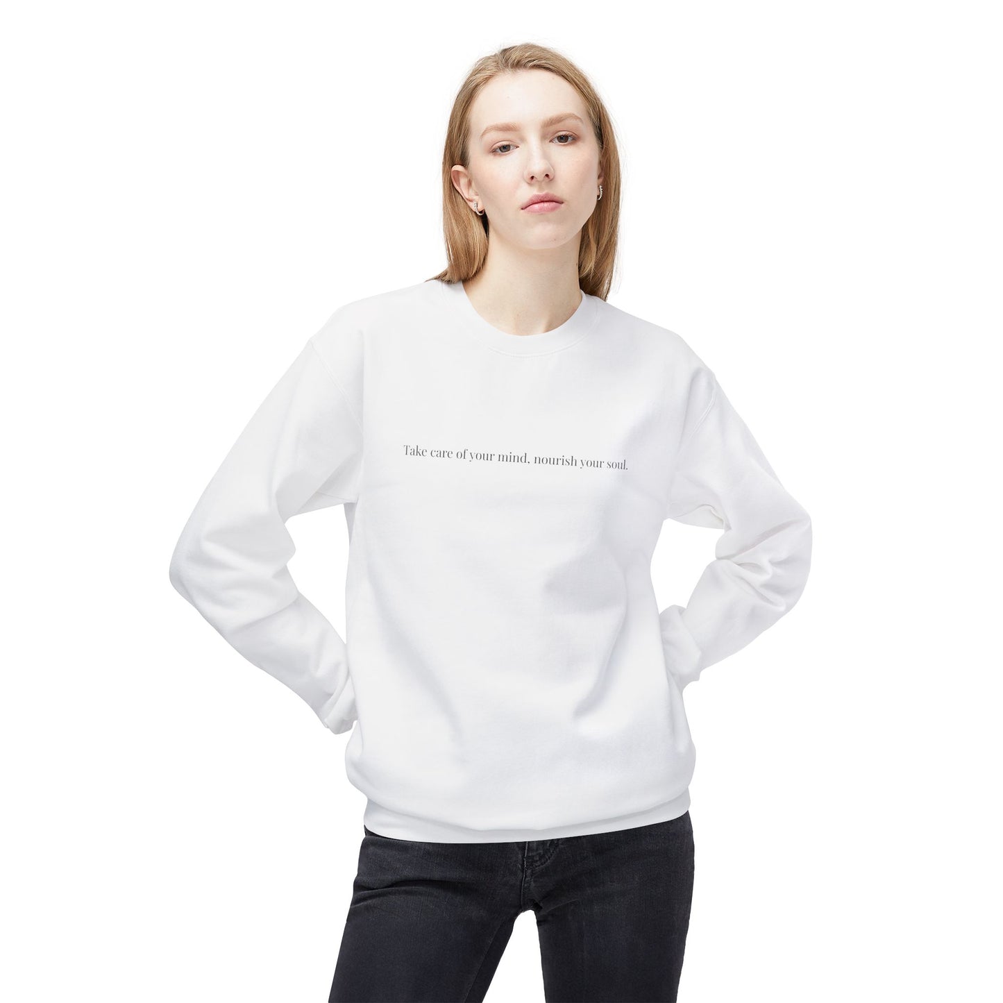 Unisex Sweatshirt – Pflege deinen Geist, stärke deine Seele